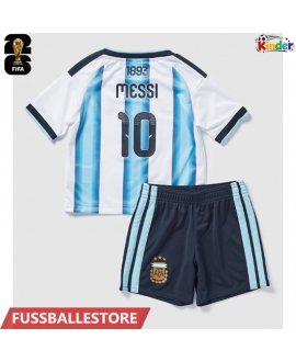 Günstige Argentinien Lionel Messi #10 Heimtrikotsatz Kinder WM 2026 Kurzarm (+ Kurze Hosen)